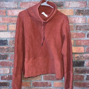 Lululemon Rust Funnel-Neck Women's Sweater